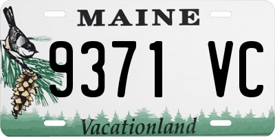 ME license plate 9371VC