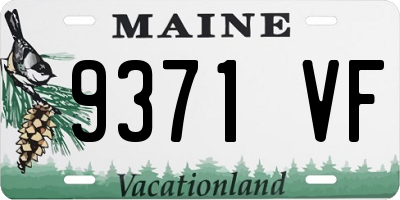 ME license plate 9371VF