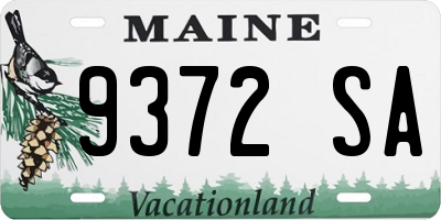 ME license plate 9372SA