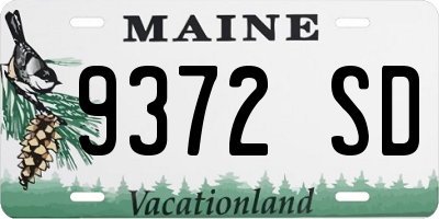 ME license plate 9372SD