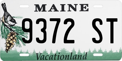 ME license plate 9372ST