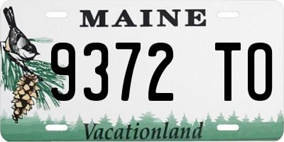 ME license plate 9372TO