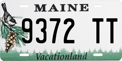ME license plate 9372TT