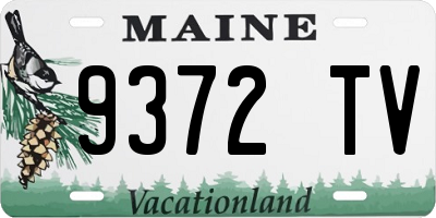 ME license plate 9372TV