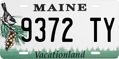 ME license plate 9372TY