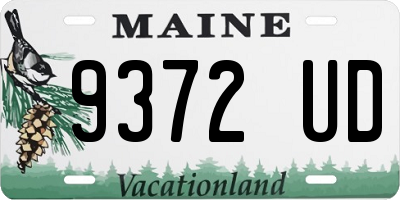 ME license plate 9372UD