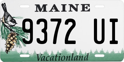 ME license plate 9372UI