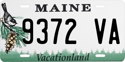 ME license plate 9372VA