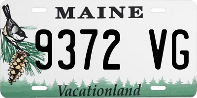 ME license plate 9372VG