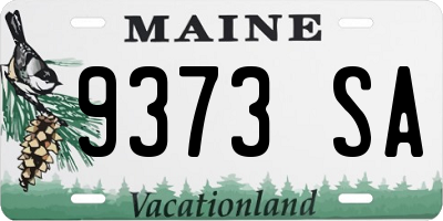 ME license plate 9373SA