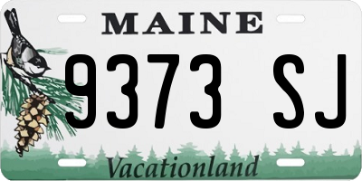 ME license plate 9373SJ
