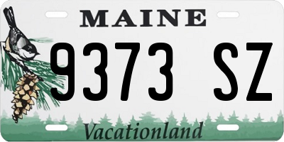 ME license plate 9373SZ