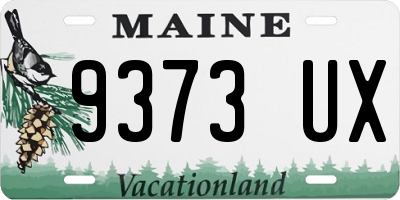 ME license plate 9373UX