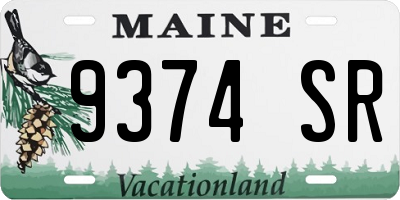 ME license plate 9374SR