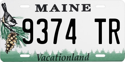 ME license plate 9374TR