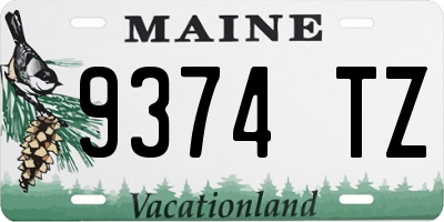 ME license plate 9374TZ