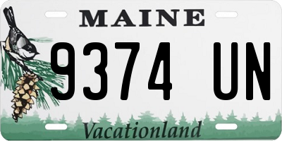 ME license plate 9374UN