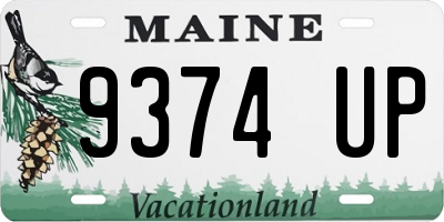 ME license plate 9374UP