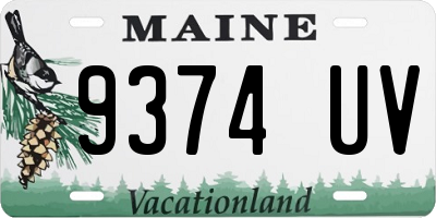 ME license plate 9374UV