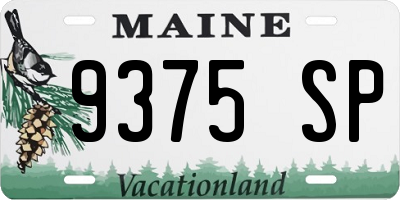 ME license plate 9375SP