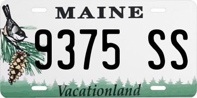ME license plate 9375SS