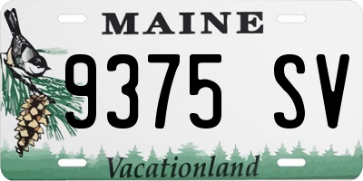 ME license plate 9375SV