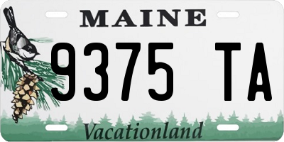 ME license plate 9375TA