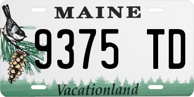 ME license plate 9375TD
