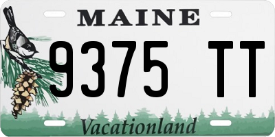 ME license plate 9375TT