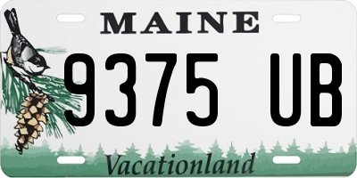 ME license plate 9375UB
