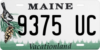 ME license plate 9375UC