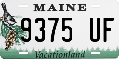 ME license plate 9375UF