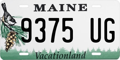 ME license plate 9375UG