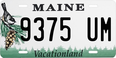 ME license plate 9375UM
