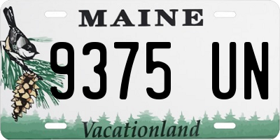 ME license plate 9375UN