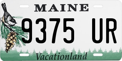 ME license plate 9375UR