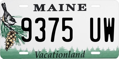 ME license plate 9375UW