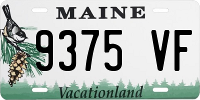 ME license plate 9375VF
