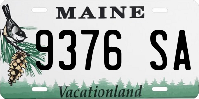ME license plate 9376SA