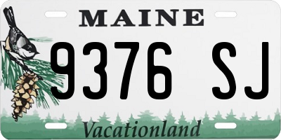 ME license plate 9376SJ