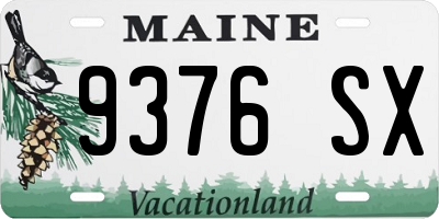 ME license plate 9376SX