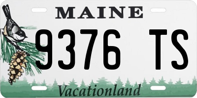 ME license plate 9376TS