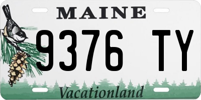 ME license plate 9376TY