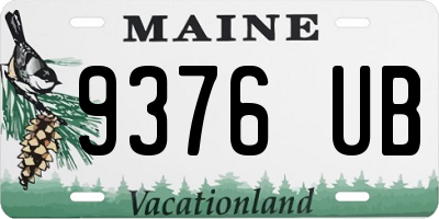 ME license plate 9376UB