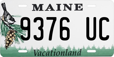 ME license plate 9376UC