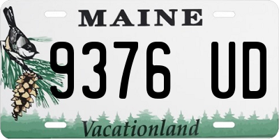 ME license plate 9376UD