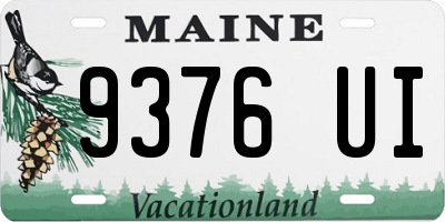 ME license plate 9376UI