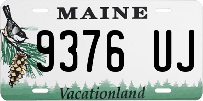 ME license plate 9376UJ