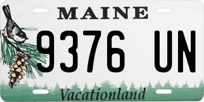 ME license plate 9376UN