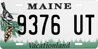 ME license plate 9376UT